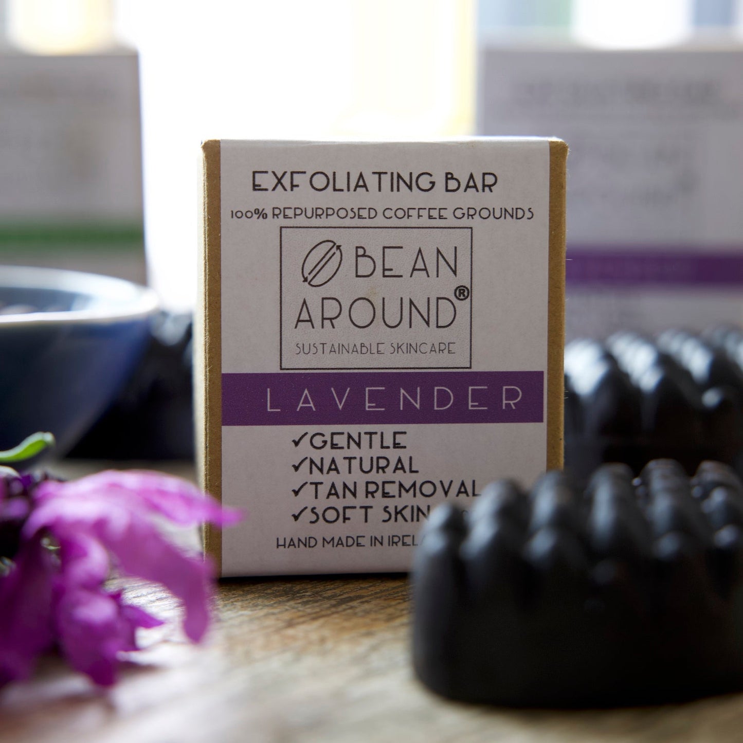 Lavender Exfoliating Coffee Soap Bar (80g)