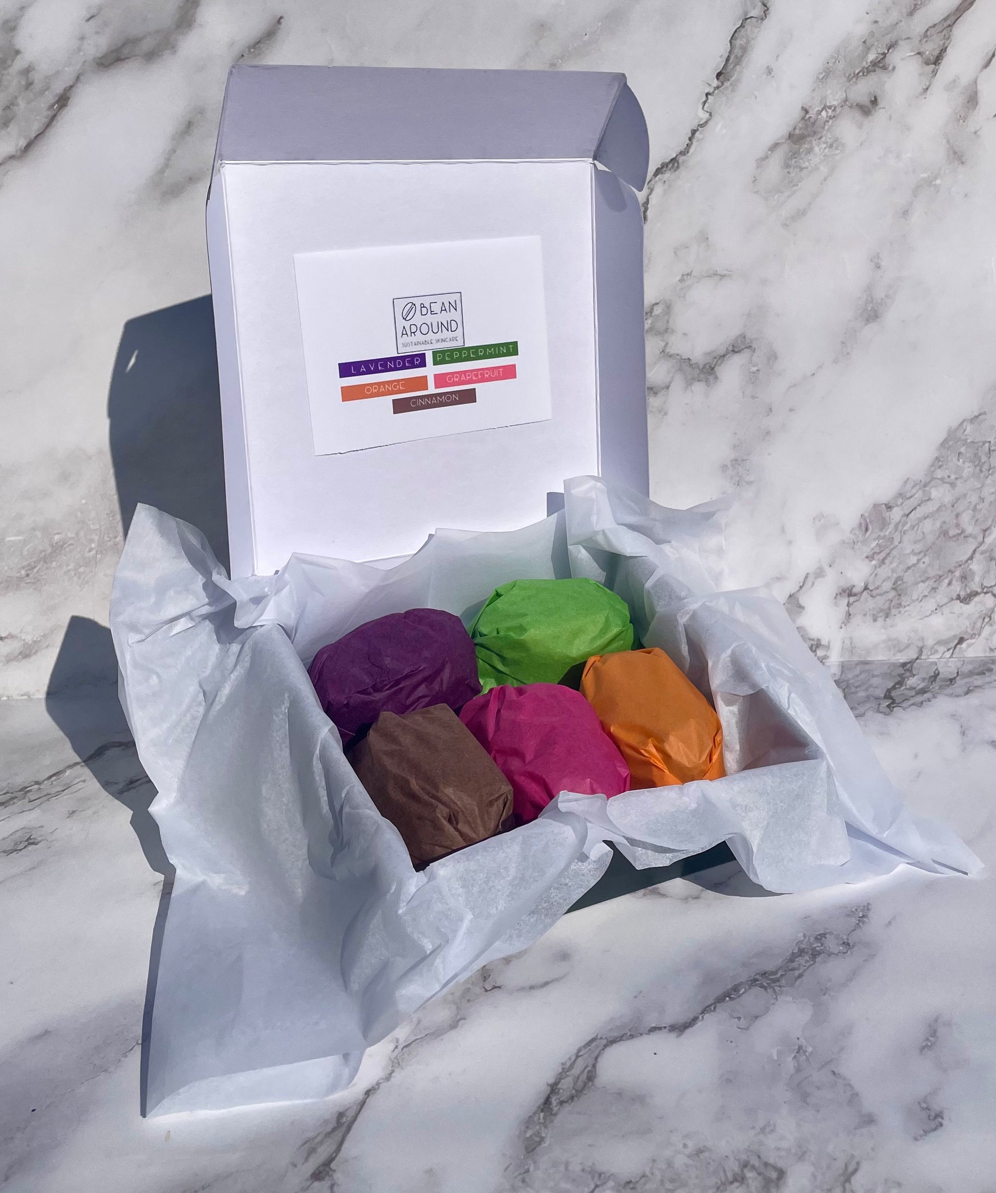 Bean Around Sustainable Irish Gift Box - 5 Individually Wrapped Exfoliating Soap Bars