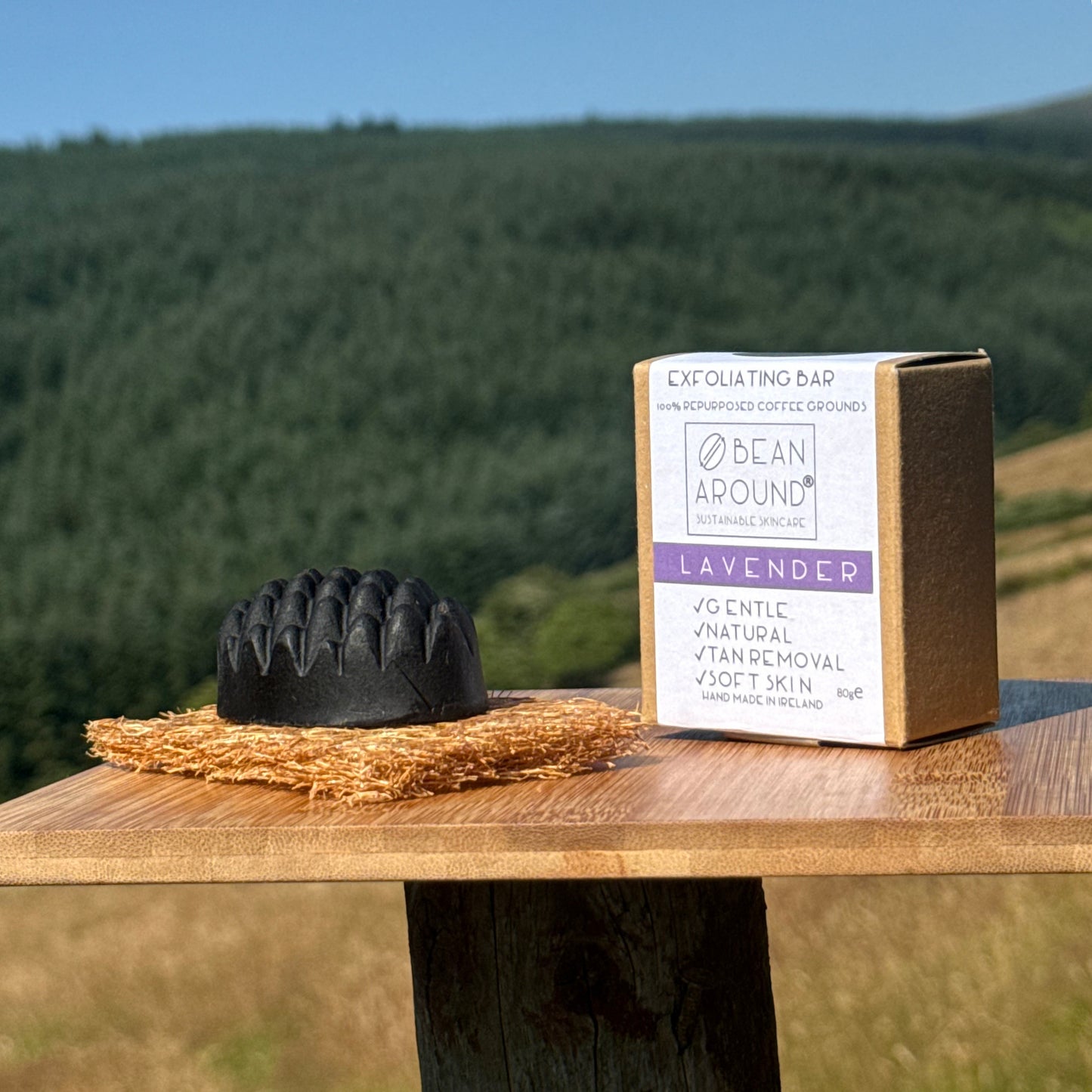Lavender Exfoliating Coffee Soap Bar (80g)